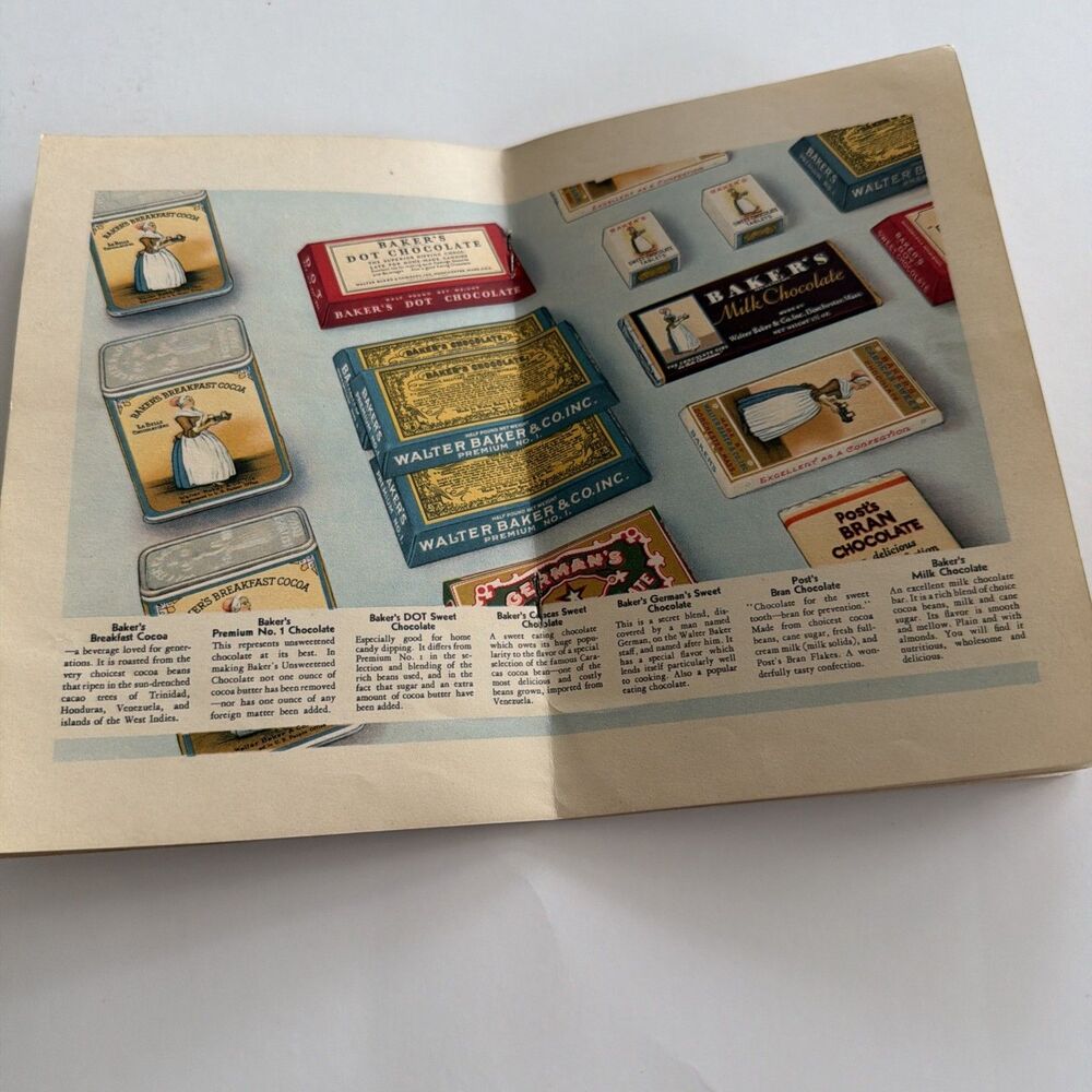 1931 Recipe Book Walter Baker & Co General Foods Advertising Vintage Mass.
